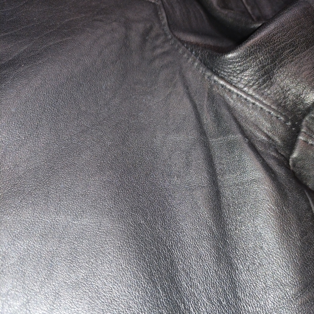 Black Genuine Leather Pants, Old Mill High Quality 15-Inch Waist 32-Inch Inseam - Picture 16 of 16
